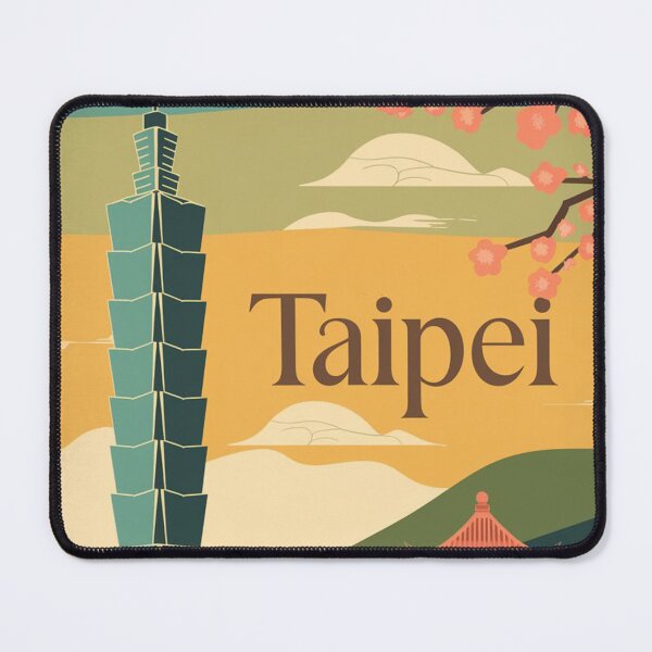 Item preview, Taipei Vintage Travel Poster designed and sold by TravelerRat.