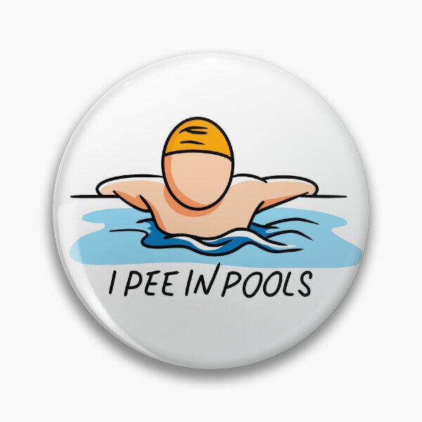 Item preview, I pee in pools funny hand drawn swimming quote design for swimmers  designed and sold by MOLS-DRAWING.