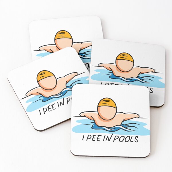 Item preview, I pee in pools funny hand drawn swimming quote design for swimmers  designed and sold by MOLS-DRAWING.