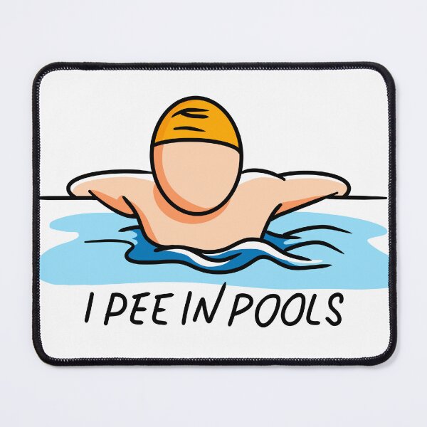 Item preview, I pee in pools funny hand drawn swimming quote design for swimmers  designed and sold by MOLS-DRAWING.