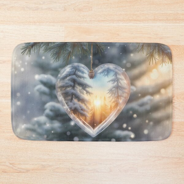 Item preview, Ice Heart Christmas Bauble designed and sold by CalmnessbyChoice.
