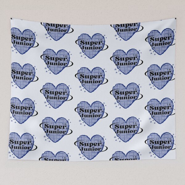 Artikelvorschau, Super Junior K-Pop Scrapbook-Design mit blauem Herz entworfen und verkauft von AJUNICE STUDIO.