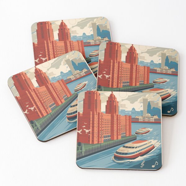 Item preview, Liverpool Vintage Travel Poster designed and sold by TravelerRat.