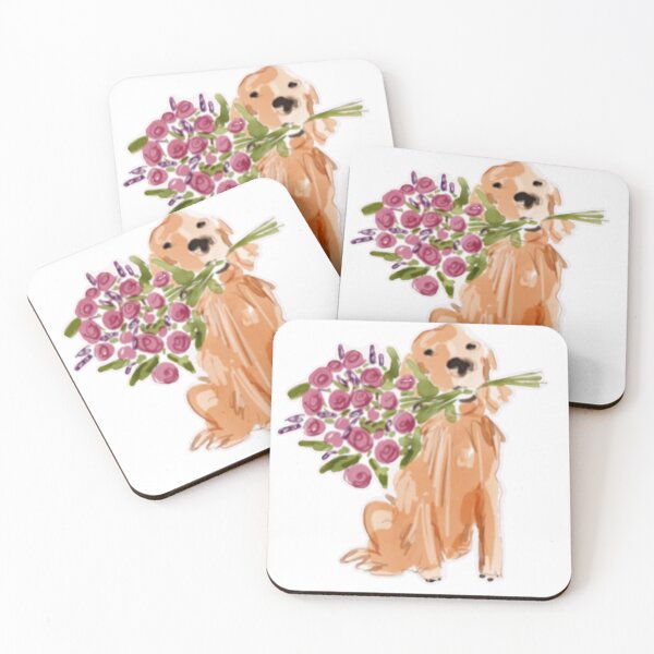 Item preview, Golden Retriever with Bouquet designed and sold by Supersigma.