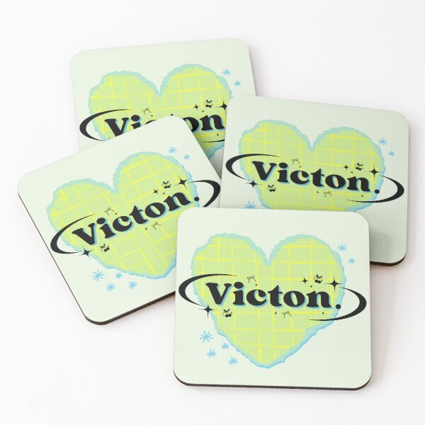 Item preview, VICTON K-Pop Neon Green Heart Scrapbook Design designed and sold by AJUNICE STUDIO.