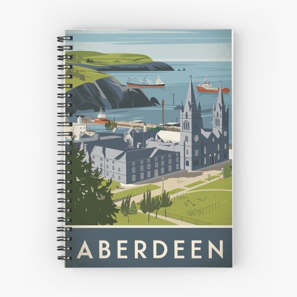 Item preview, Aberdeen Vintage Travel Poster designed and sold by TravelerRat.