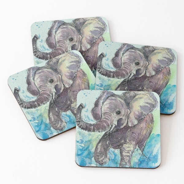 Item preview, Happy Elephant designed and sold by AnjuPaintings.