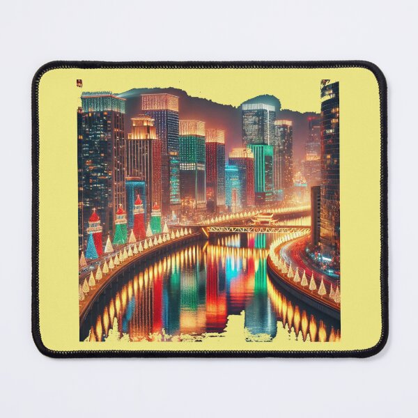 Item preview, Stunning Night View of Seoul's Namsan Tower at Christmas, designed and sold by PaintMeWorld.