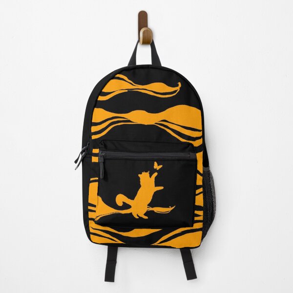 Item preview, Minimal Cute Cat Catching a Butterfly (orange and black) designed and sold by Kataverse.