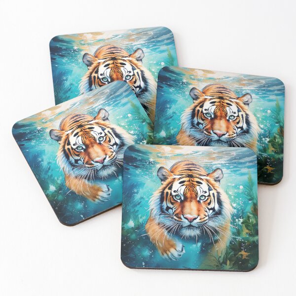 Item preview, Majestic tiger swimming underwater designed and sold by DriftAndDream.
