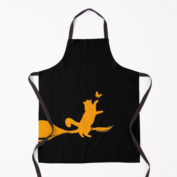 Item preview, Minimal Cute Cat Catching a Butterfly (orange and black) designed and sold by Kataverse.