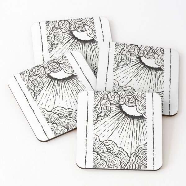 Item preview, Engraving of sun and clouds designed and sold by Isralj.