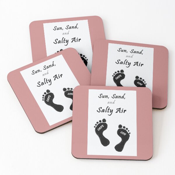 Item preview, Sun, Sand, and Salty Air Cape Cod barefoot footprints designed and sold by BumpsRYC.