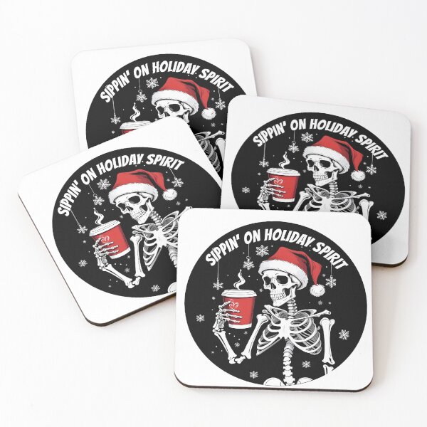 Item preview, Christmas Skeleton Sippin' On Holiday Spirit designed and sold by Moonde04.