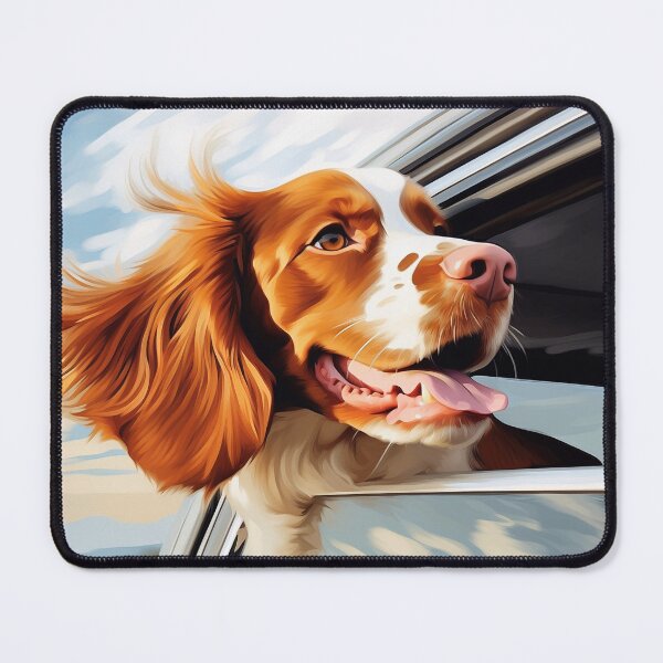 Item preview, Brittany spaniel in Car Window designed and sold by PetsArt.