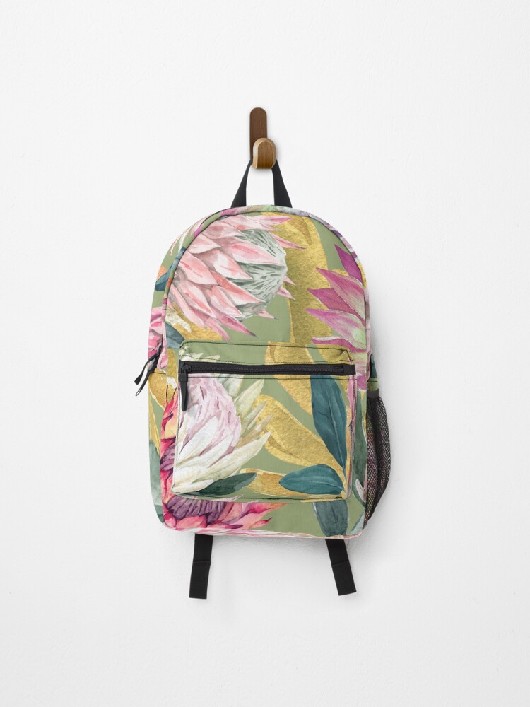 Thumbnail 1 of 3, Backpack, Protea  designed and sold by TurquoiseBird.