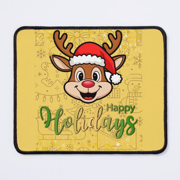 Item preview, Happy Holidays Wishes by A Deer with Santa's Hat designed and sold by HG-Creation-Design.