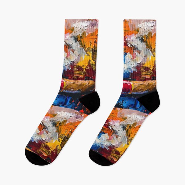 Item preview, Fiery Cigar with Swirling Smoke - Bold Colors and Energetic Abstract Movement designed and sold by OlfactoART Studio.