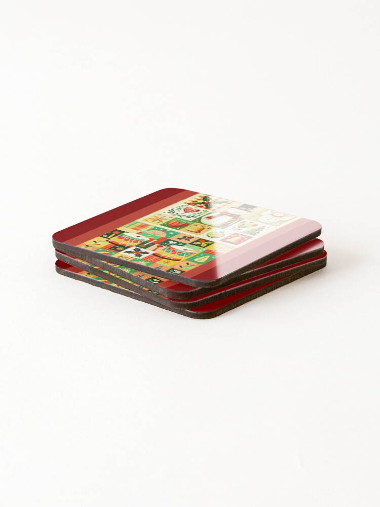 Thumbnail 4 of 5, Coasters (Set of 4), CHRISTMAS PATCHWORK 3 designed and sold by Tammera.