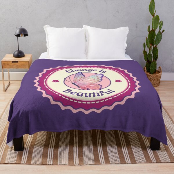 Item preview, Change is Beautiful Butterfly in Circle with Flowers designed and sold by tumbleweedphoto.