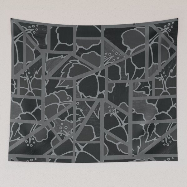 Item preview, Charcoal Hibiscus Mosaic designed and sold by FrancineMaile.
