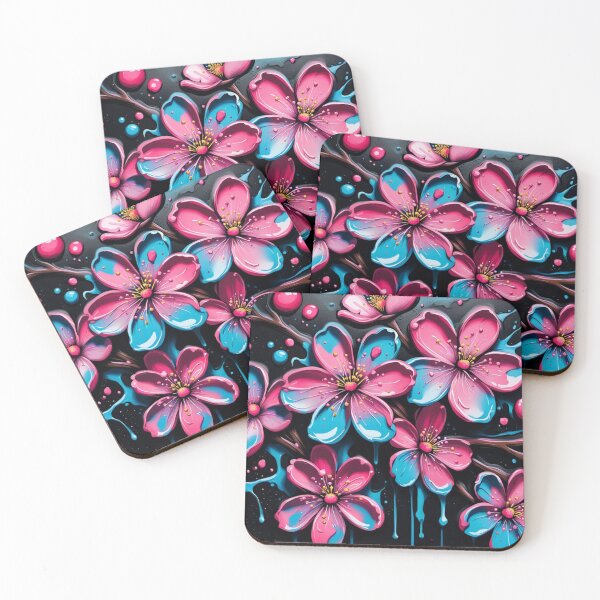 Item preview, Cherry Blossoms with black background designed and sold by melissabeta.