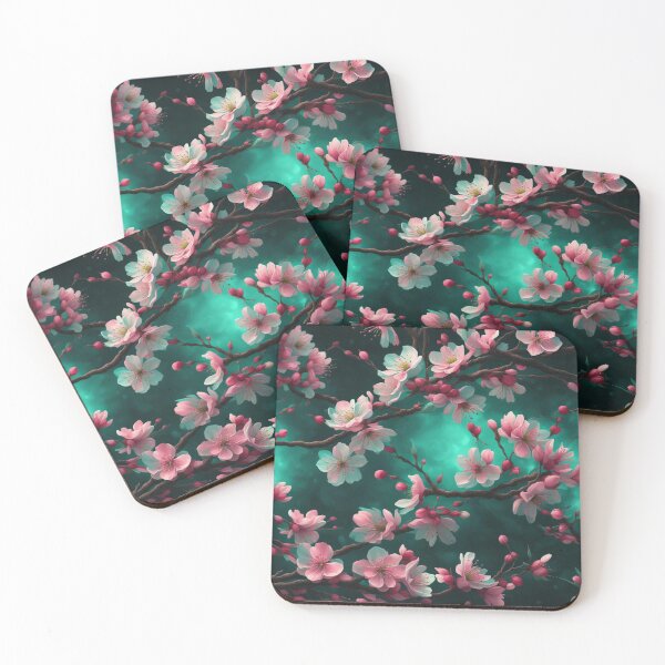 Item preview, Cherry Blossoms with black background designed and sold by melissabeta.