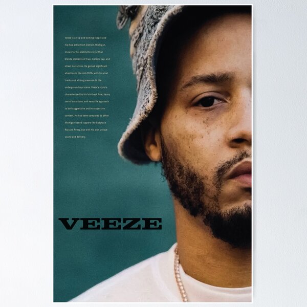 Item preview, Veeze rap poster designed and sold by 414PF.
