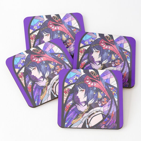 Item preview, Stained Glass Kujou Sara designed and sold by SchellStation.