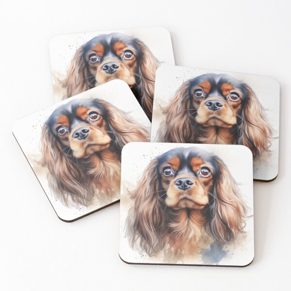Item preview, English Toy Spaniel Watercolor Portrait designed and sold by Samuelsboro.