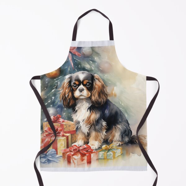 Item preview, English Toy Spaniel Christmas Watercolor Portrait designed and sold by Samuelsboro.