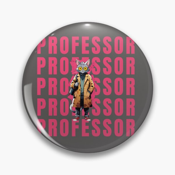 Item preview, professor cat illustration designed and sold by La Loca.