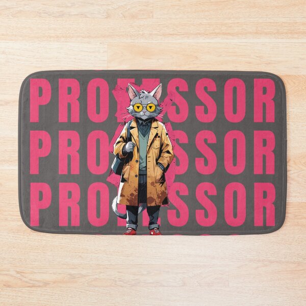 Item preview, professor cat illustration designed and sold by La Loca.