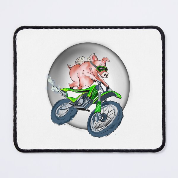 Item preview, Flying Motorcycle Pig. Dirt bike. Off-road BBQ motocross designed and sold by HillbillyGirl.