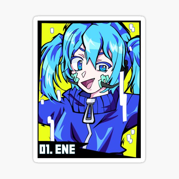Vista previa del artículo con la obra «Ene de Kagerou Project, chica anime», diseñado y vendido por JustNiko.