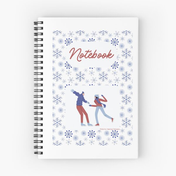 Item preview, Blue snowflakes background Notebook designed and sold by PalomaHealing24.