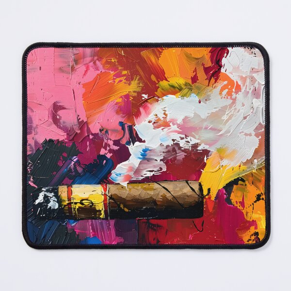Item preview, Vibrant Cigar Smoke in Abstract Expression - Intensity and Motion Captured in Color designed and sold by OlfactoART Studio.
