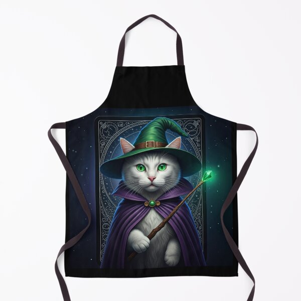 Item preview, The Feline Wizard: A Tarot Card of Magic and Mystery. Magical Cat Wizard - Amulet of Luck designed and sold by MarCreativArt.