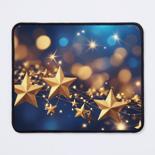 Item preview, Golden stars sparkle and shine against a backdrop of twinkling lights designed and sold by homydesign.