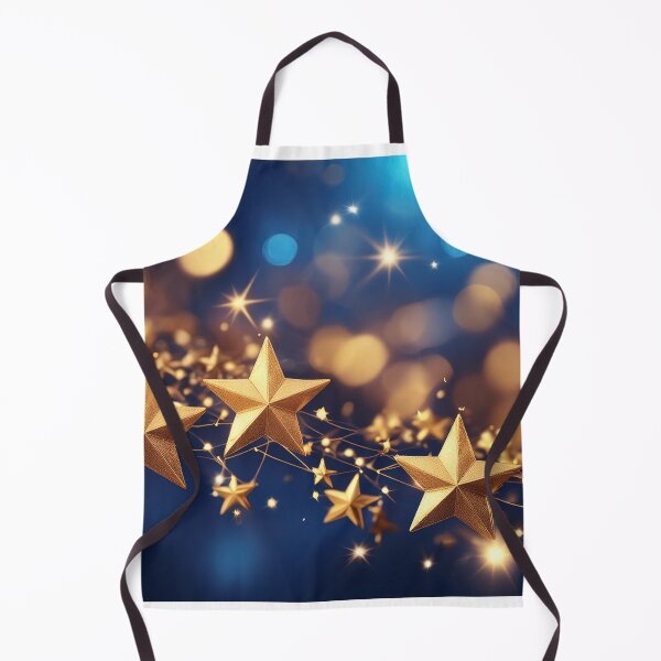 Item preview, Golden stars sparkle and shine against a backdrop of twinkling lights designed and sold by homydesign.