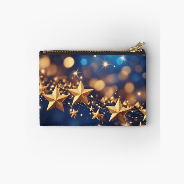 Item preview, Golden stars sparkle and shine against a backdrop of twinkling lights designed and sold by homydesign.