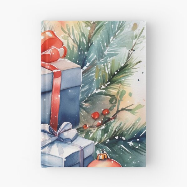 Item preview, Watercolor of gifts with pine and berries. Festive mood evoked designed and sold by homydesign.