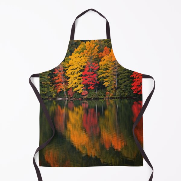 Item preview, A serene lake reflecting the vibrant colors of autumn foliage designed and sold by homydesign.