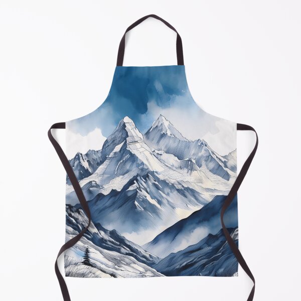 Item preview, A majestic mountain range with snow-capped peaks against a dramatic blue sky designed and sold by homydesign.