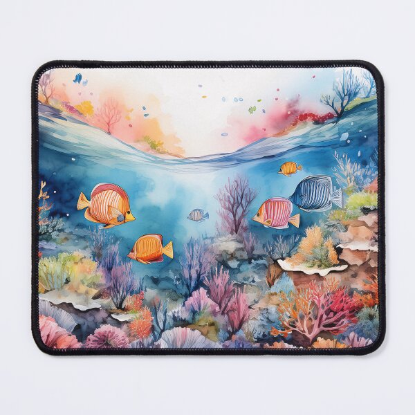 Item preview, A vibrant underwater scene with colorful coral reefs and fish designed and sold by homydesign.
