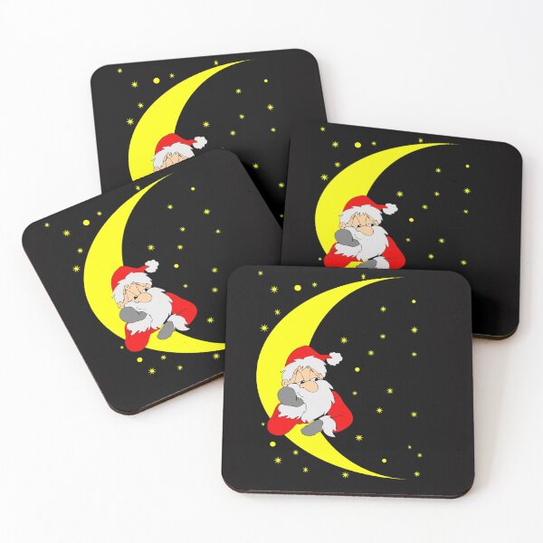 Item preview, Santa on The Moon Christmas Print designed and sold by posterbobs.