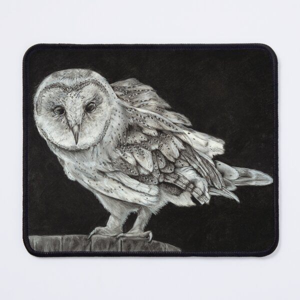 Item preview, Barn Owl in Charcoal designed and sold by BoneOrchardArts.
