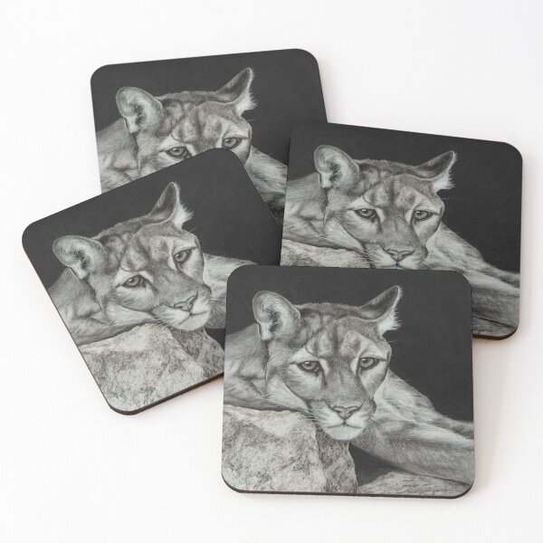 Item preview, Mountain Lion in Charcoal designed and sold by BoneOrchardArts.