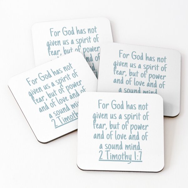 Item preview, For God has not given us a spirit of fear, but of power and of love and of a sound mind. 2 Timothy 1:7 designed and sold by successmom.