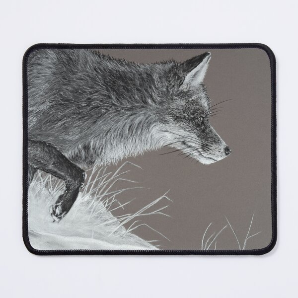 Item preview, Hunting Fox in Charcoal designed and sold by BoneOrchardArts.